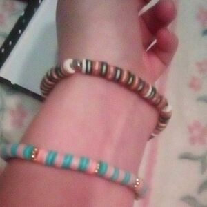 2 Colorful Beaded Bracelets